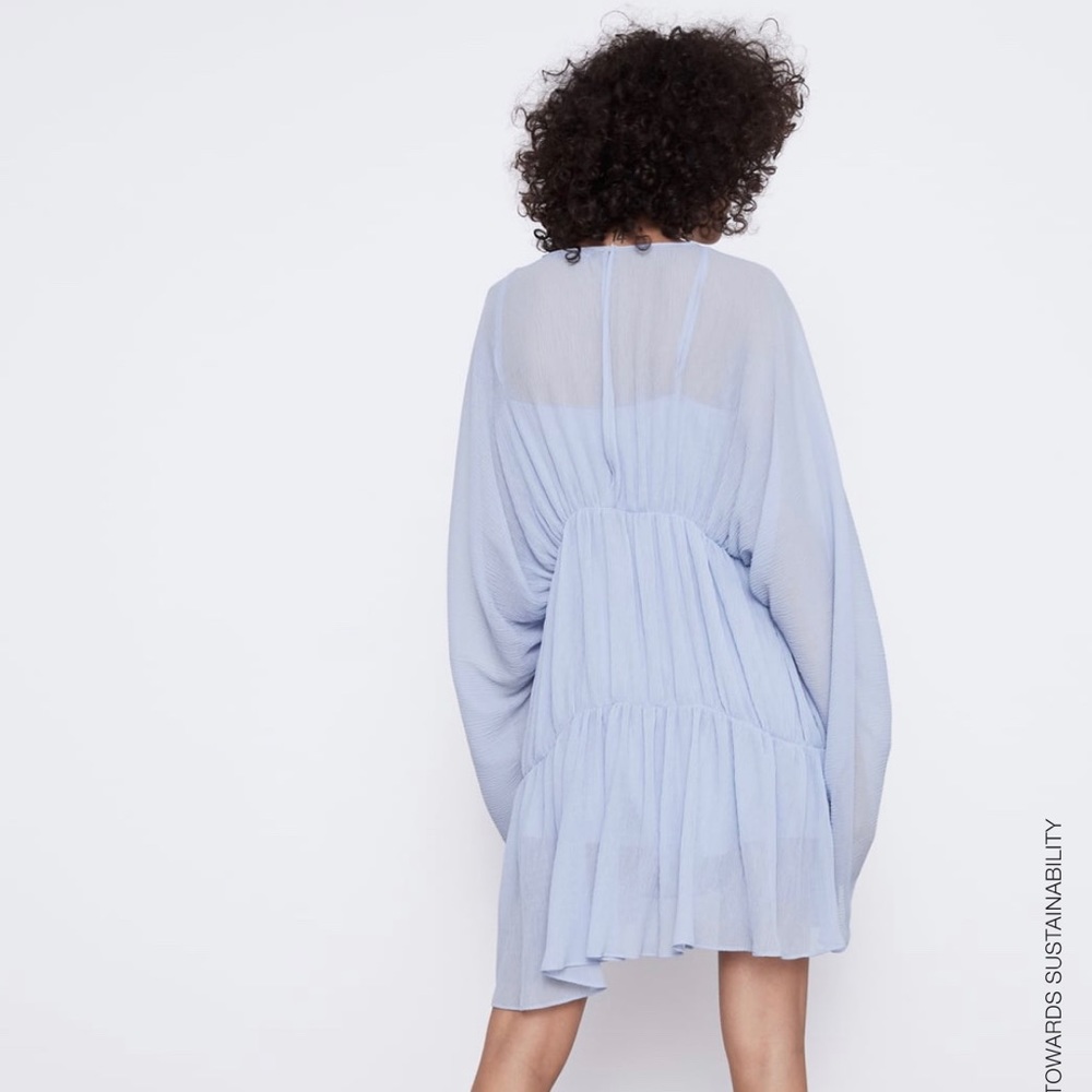 ZARA BNWT Draped Pleated Dress - Picture 9 of 10